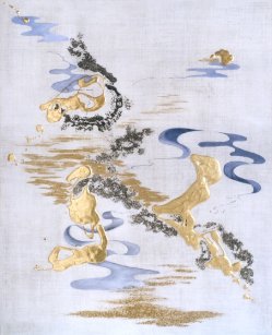 "The blue ribbons", 81 x 100 cm
