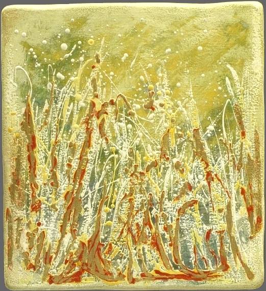 "Grasses on yellow Background"